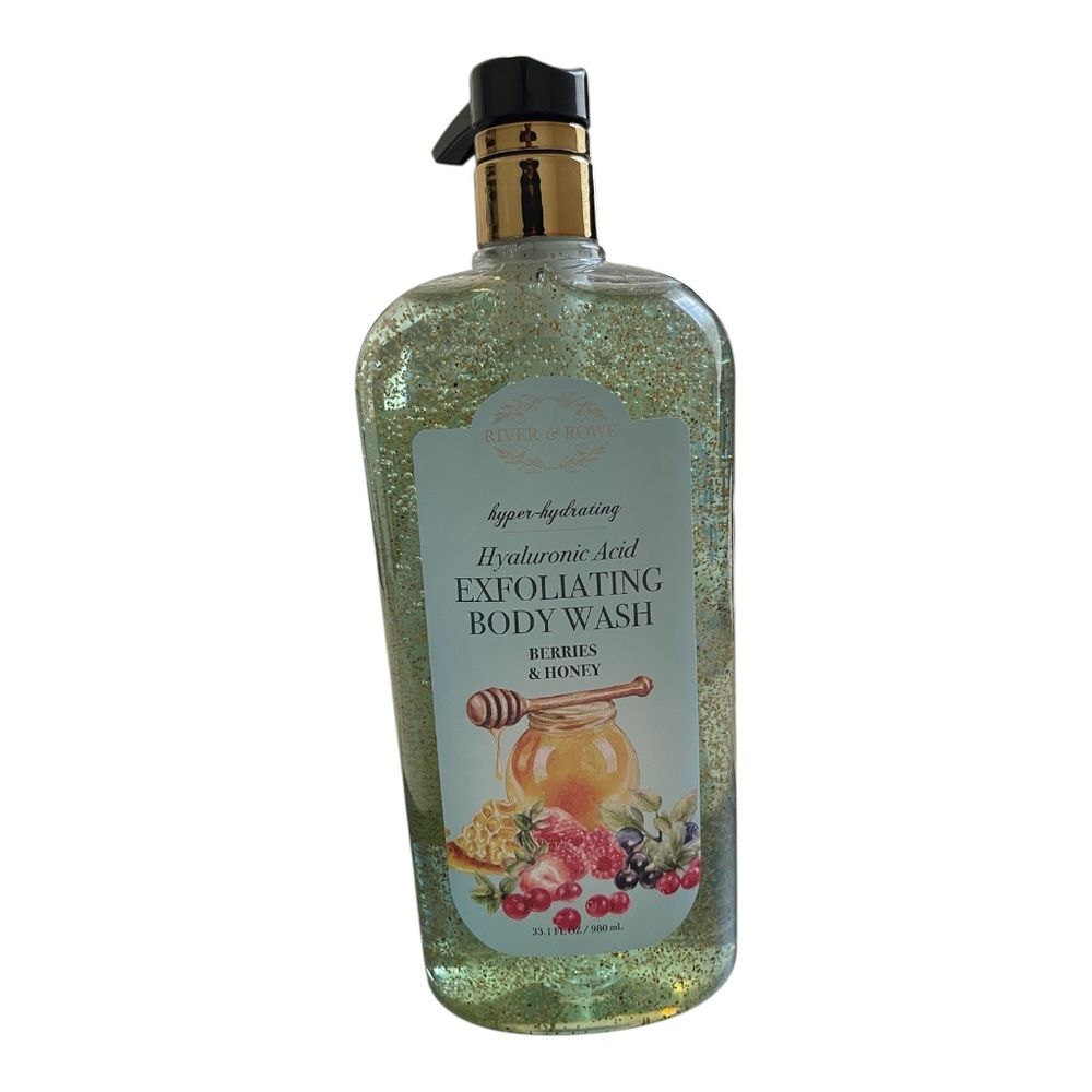 River & Rowe Hyaluronic Acid Body Wash – Berries & Honey | 33.1 oz